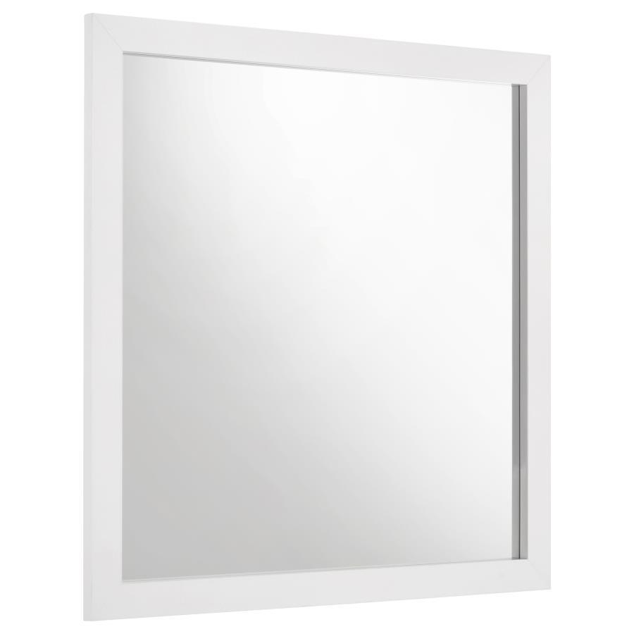 Ines - Dresser Mirror Holographic - White High Gloss Mirror modern furniture Contempo Furniture