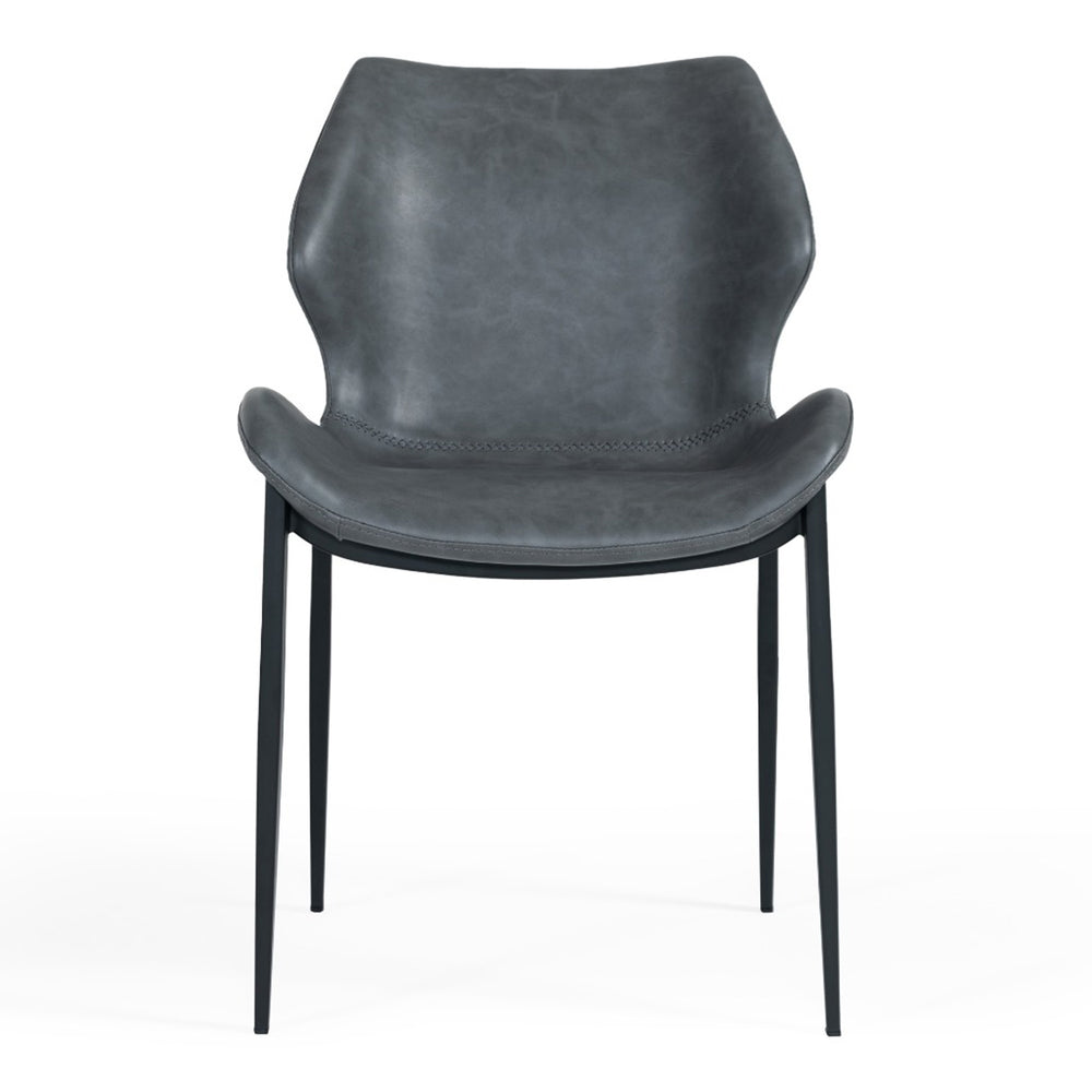 Instone - Industrial Dark Grey Eco-Leather Dining Chair (Set of 2) - View 6