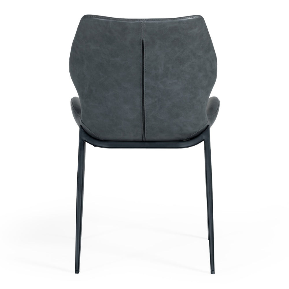 Instone - Industrial Dark Grey Eco-Leather Dining Chair (Set of 2) - View 9