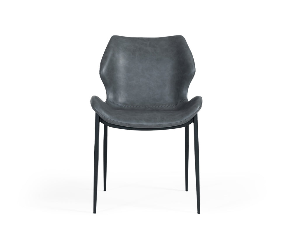 Instone - Industrial Dark Grey Eco-Leather Dining Chair (Set of 2) - View 3