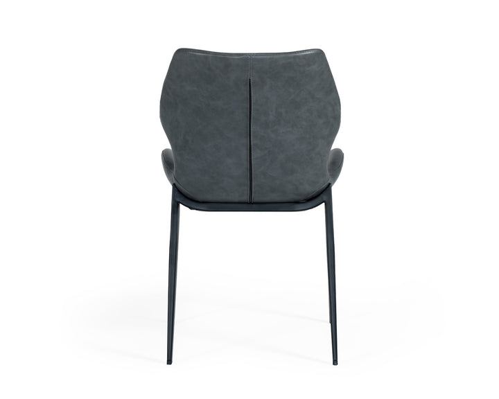 Instone - Industrial Dark Grey Eco-Leather Dining Chair (Set of 2)