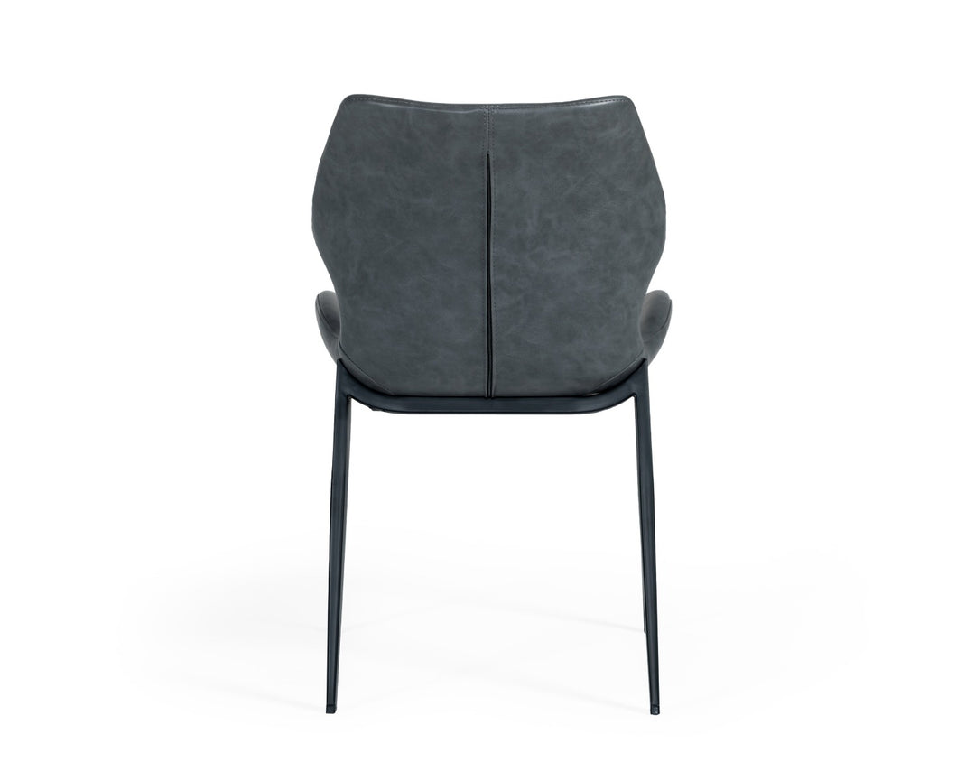 Instone - Industrial Dark Grey Eco-Leather Dining Chair (Set of 2)