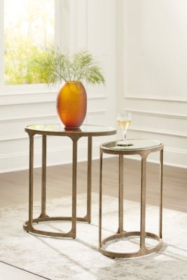 Irmaleigh Accent Table (Set of 2) - Gold Table Set modern furniture Contempo Furniture