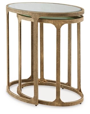 Irmaleigh Accent Table (Set of 2) - Gold Table Set modern furniture Contempo Furniture