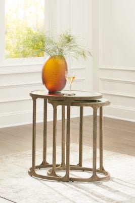Irmaleigh Accent Table (Set of 2) - Gold Table Set modern furniture Contempo Furniture