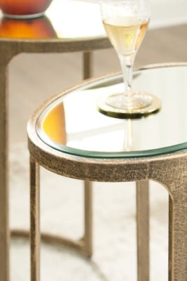 Irmaleigh Accent Table (Set of 2) - Gold Table Set modern furniture Contempo Furniture