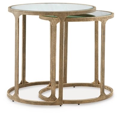 Irmaleigh Accent Table (Set of 2) - Gold Table Set modern furniture Contempo Furniture