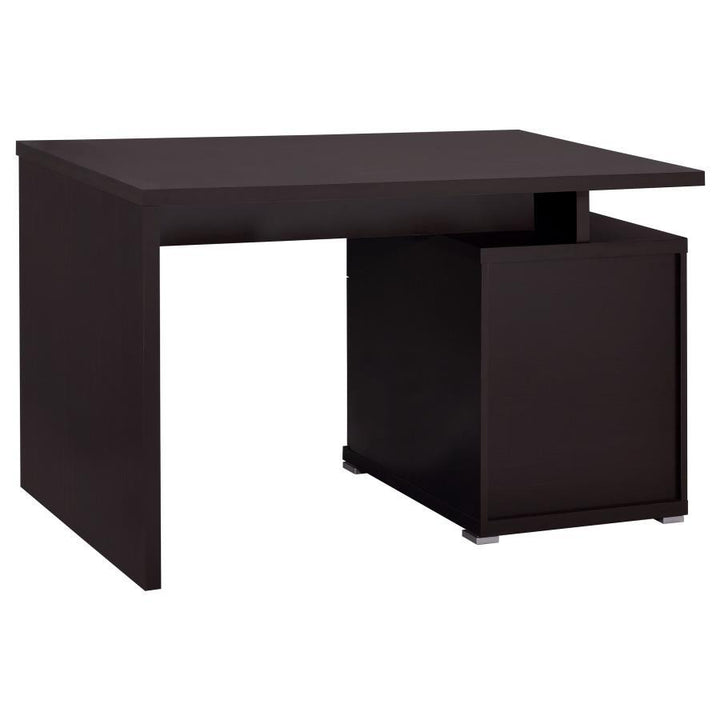 Irving - 2 - Drawer Office Computer Desk - Cappuccino Computer Desk modern furniture Contempo Furniture
