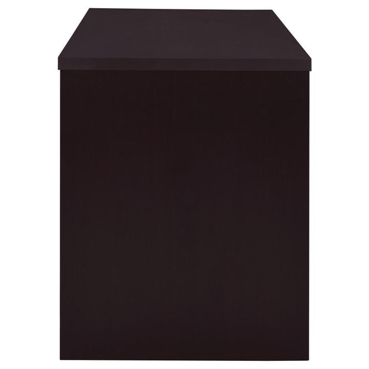 Irving - 2 - Drawer Office Computer Desk - Cappuccino Computer Desk modern furniture Contempo Furniture