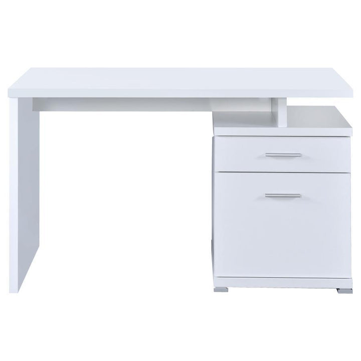 Irving - 2 - Drawer Office Computer Desk - White Computer Desk modern furniture Contempo Furniture