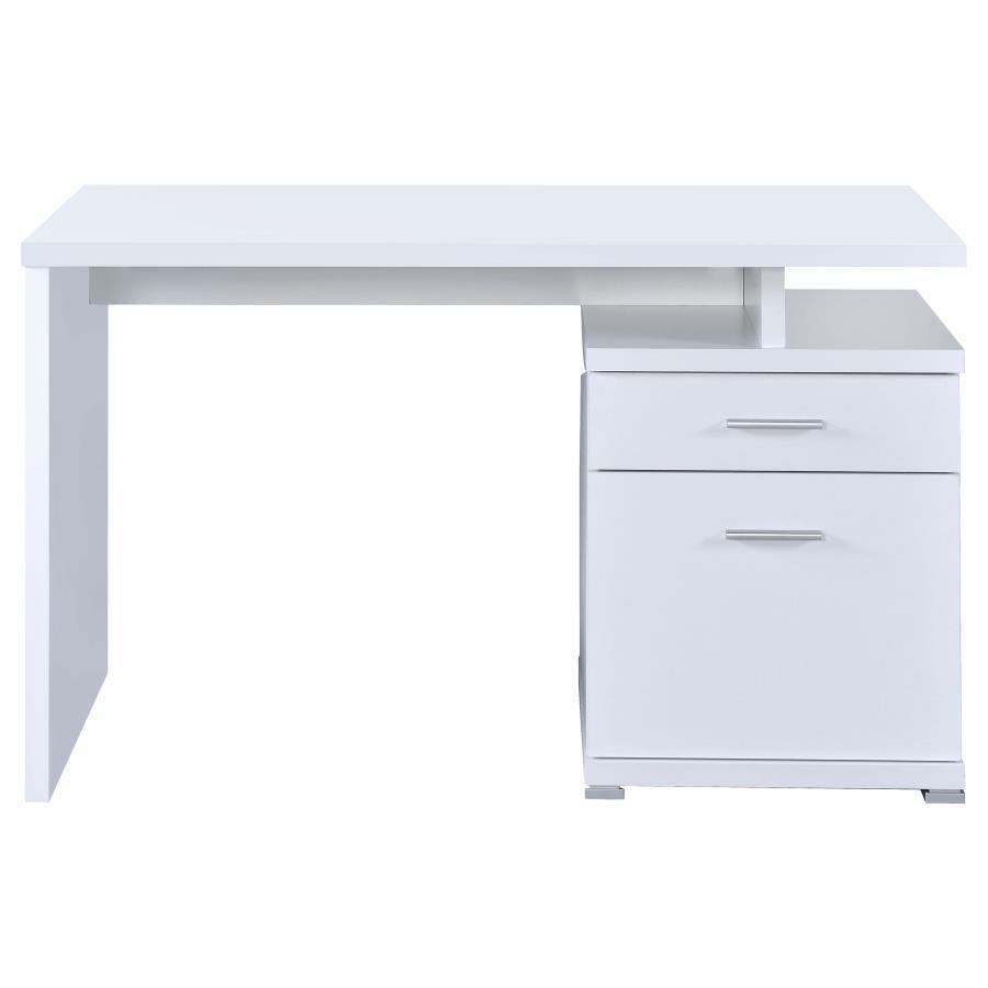 Irving - 2 - Drawer Office Computer Desk - White Computer Desk modern furniture Contempo Furniture