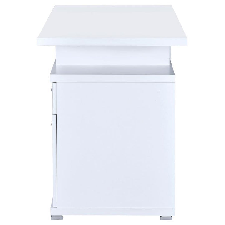 Irving - 2 - Drawer Office Computer Desk - White Computer Desk modern furniture Contempo Furniture