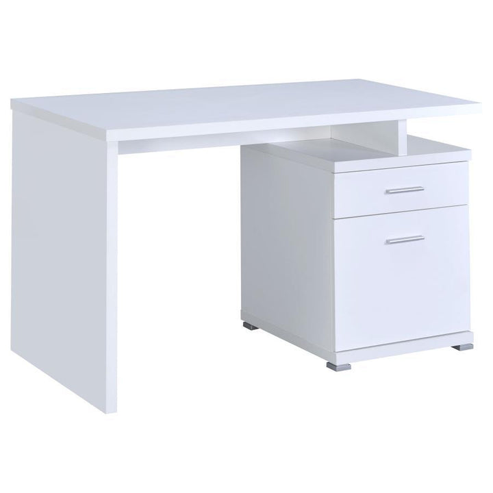 Irving - 2 - Drawer Office Computer Desk - White Computer Desk modern furniture Contempo Furniture