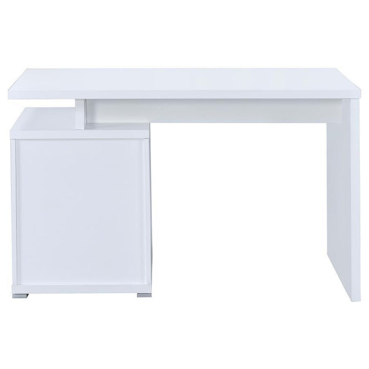 Irving - 2 - Drawer Office Computer Desk - White Computer Desk modern furniture Contempo Furniture