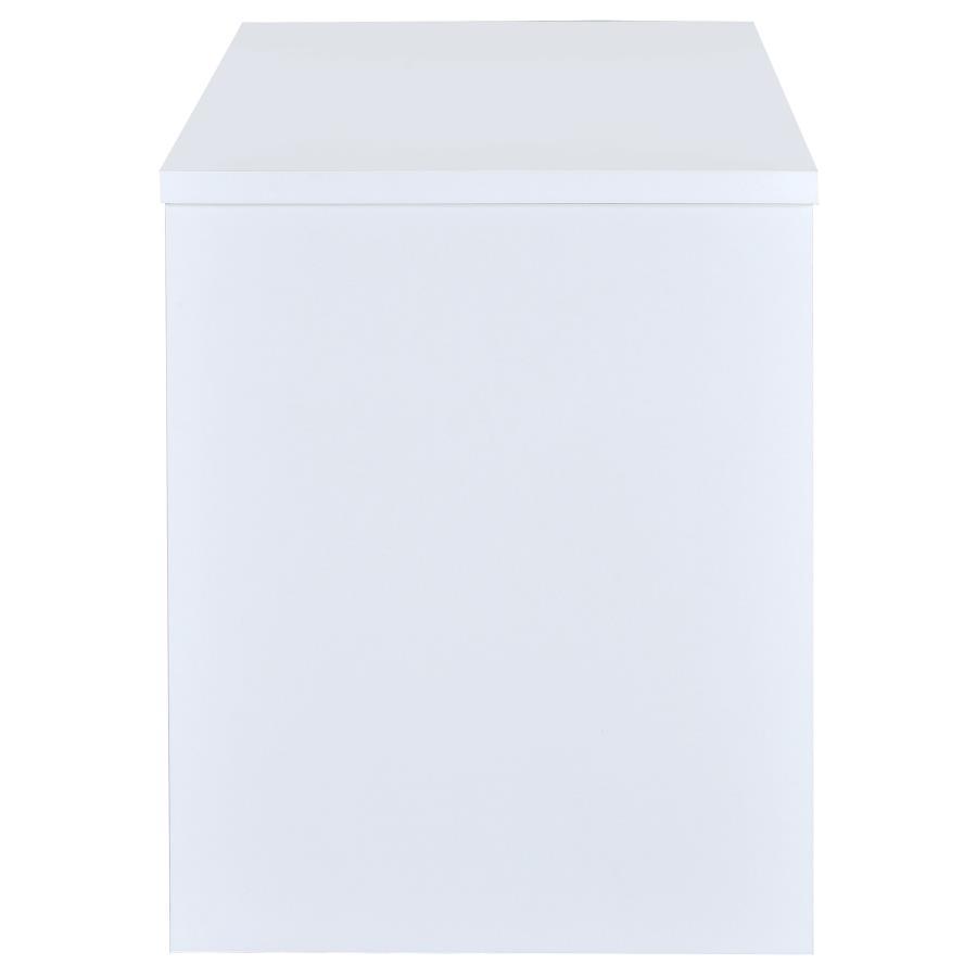 Irving - 2 - Drawer Office Computer Desk - White Computer Desk modern furniture Contempo Furniture