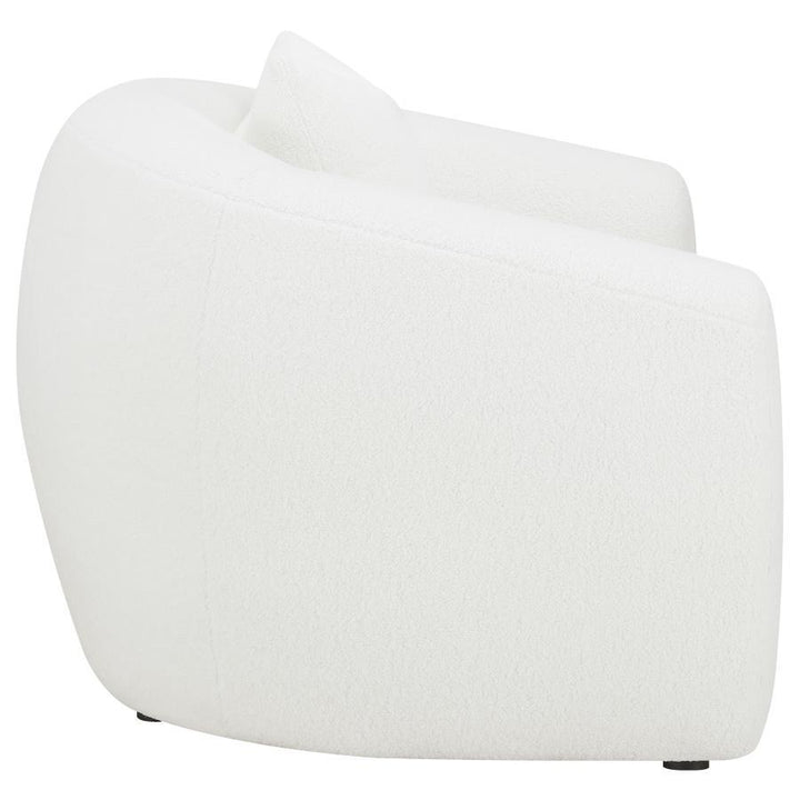 Isabella - Faux Sheepskin Upholstered Accent Chair Natural - Ivory Accent Chair modern furniture Contempo Furniture