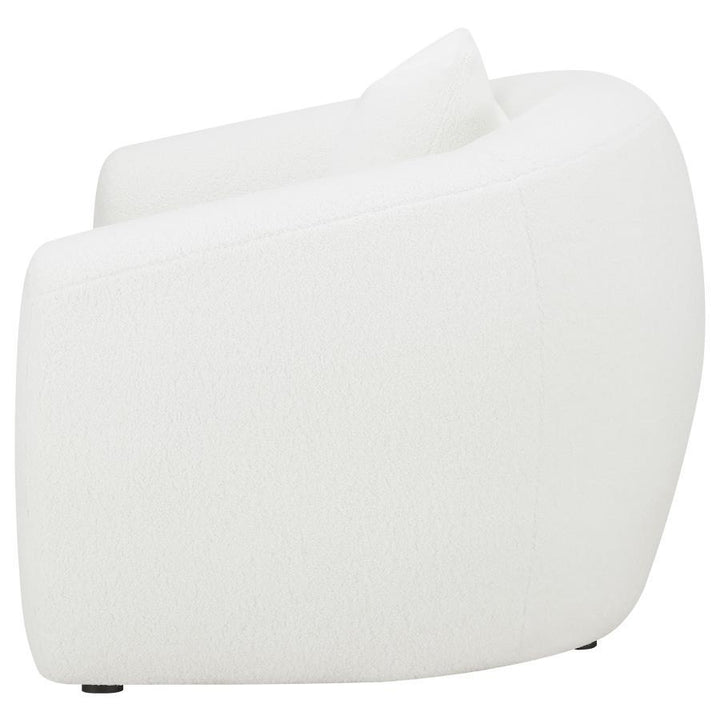 Isabella - Faux Sheepskin Upholstered Accent Chair Natural - Ivory Accent Chair modern furniture Contempo Furniture