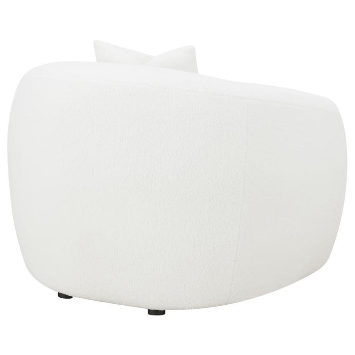 Isabella - Faux Sheepskin Upholstered Accent Chair Natural - Ivory Accent Chair modern furniture Contempo Furniture