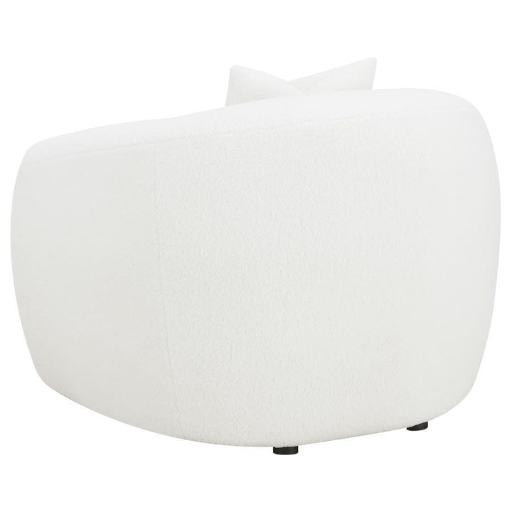 Isabella - Faux Sheepskin Upholstered Accent Chair Natural - Ivory Accent Chair modern furniture Contempo Furniture