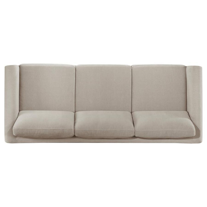Islington - 3 Piece Upholstered Panel Arm Sofa Set - Taupe 3 - Piece Living Room Set modern furniture Contempo Furniture
