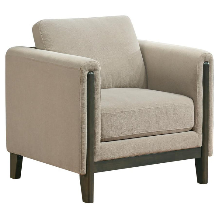 Islington - 3 Piece Upholstered Panel Arm Sofa Set - Taupe 3 - Piece Living Room Set modern furniture Contempo Furniture