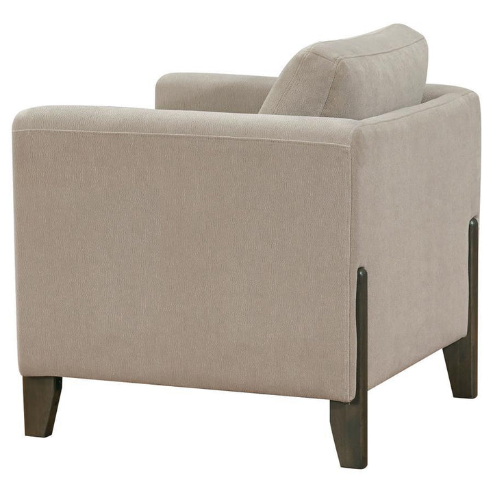 Islington - 3 Piece Upholstered Panel Arm Sofa Set - Taupe 3 - Piece Living Room Set modern furniture Contempo Furniture