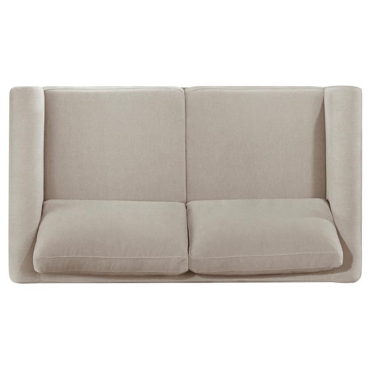 Islington - 3 Piece Upholstered Panel Arm Sofa Set - Taupe 3 - Piece Living Room Set modern furniture Contempo Furniture