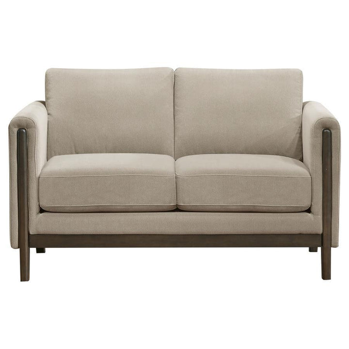 Islington - 3 Piece Upholstered Panel Arm Sofa Set - Taupe 3 - Piece Living Room Set modern furniture Contempo Furniture