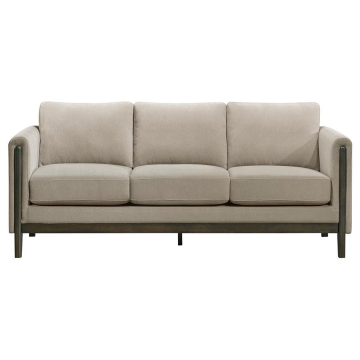 Islington - 3 Piece Upholstered Panel Arm Sofa Set - Taupe 3 - Piece Living Room Set modern furniture Contempo Furniture