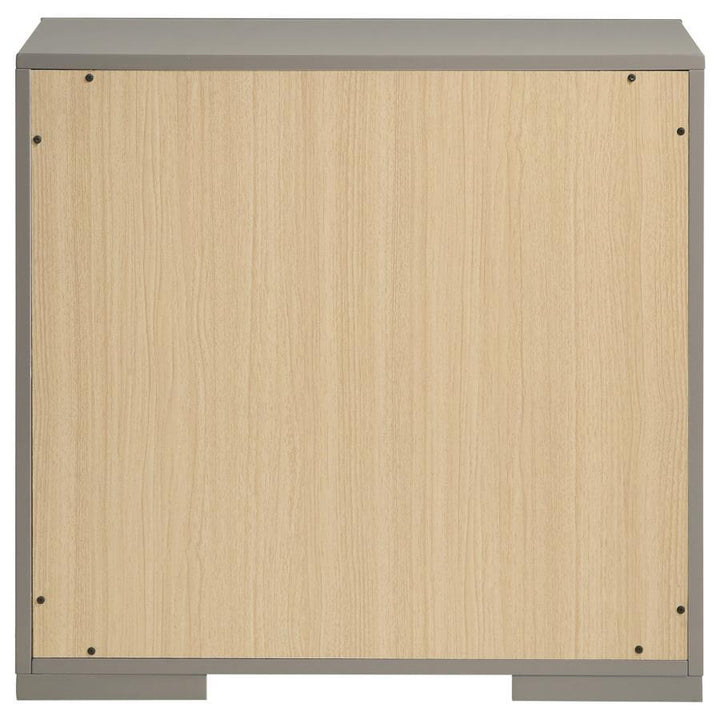 Ives - 2 - Drawer Nightstand Bedside Table - Gray High Gloss Accent Nightstand modern furniture Contempo Furniture