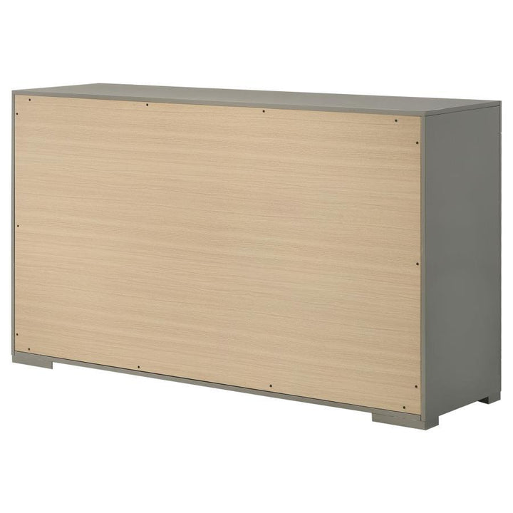 Ives - 6 - Drawer Dresser Cabinet - Gray High Gloss Dressers modern furniture Contempo Furniture