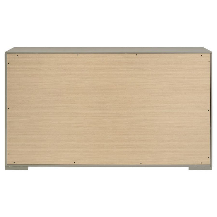 Ives - 6 - Drawer Dresser Cabinet - Gray High Gloss Dressers modern furniture Contempo Furniture