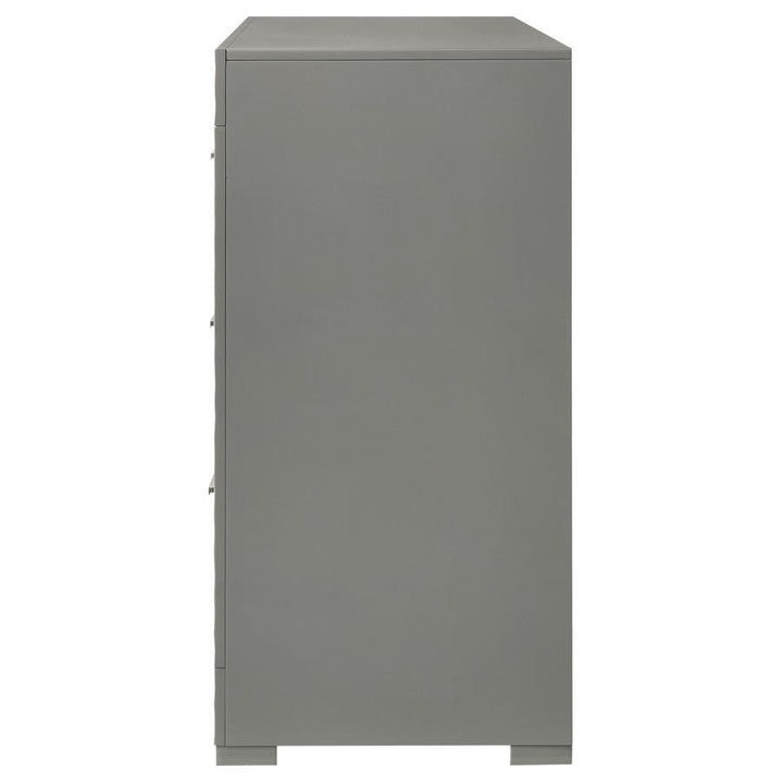 Ives - 6 - Drawer Dresser Cabinet - Gray High Gloss Dressers modern furniture Contempo Furniture