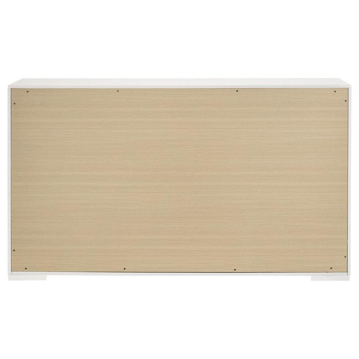 Ives - 6 - Drawer Dresser Cabinet - White High Gloss Dressers modern furniture Contempo Furniture