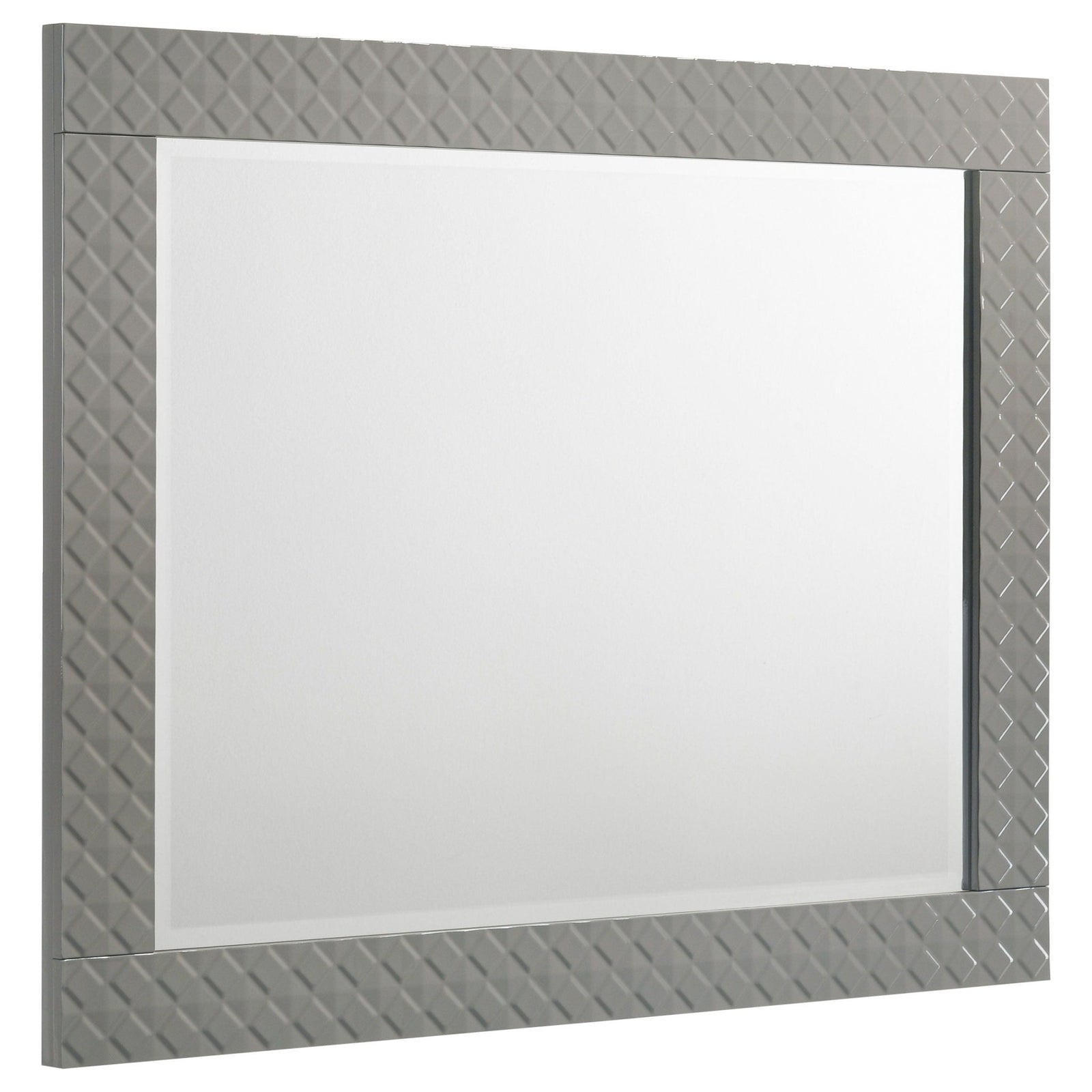 Ives - Dresser Mirror - Gray High Gloss Mirror modern furniture Contempo Furniture