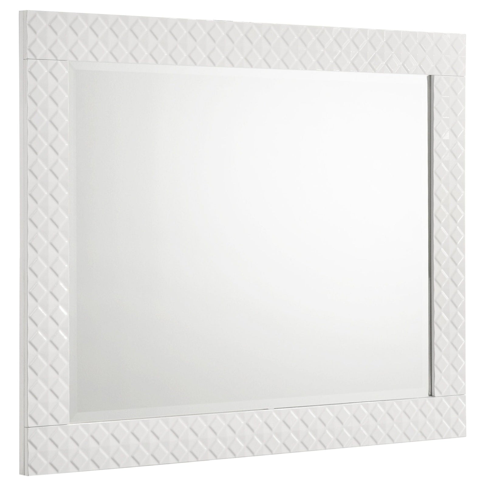 Ives - Dresser Mirror - White High Gloss Mirror modern furniture Contempo Furniture
