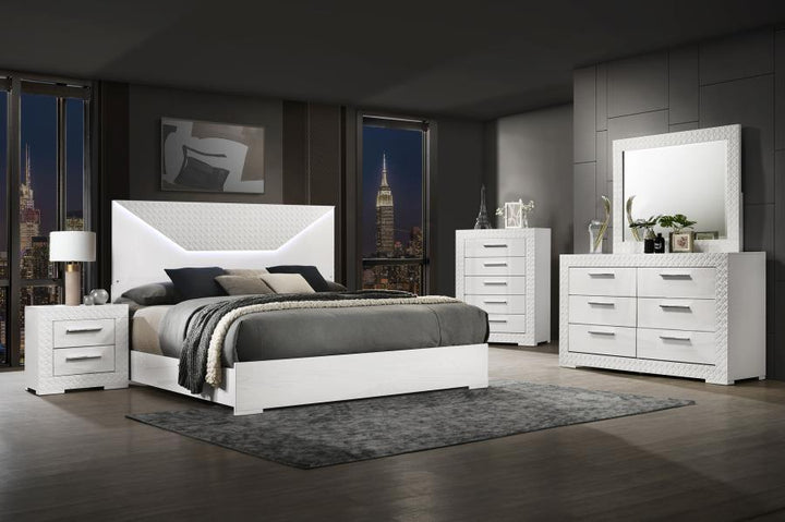 Ives - Dresser Mirror - White High Gloss Mirror modern furniture Contempo Furniture