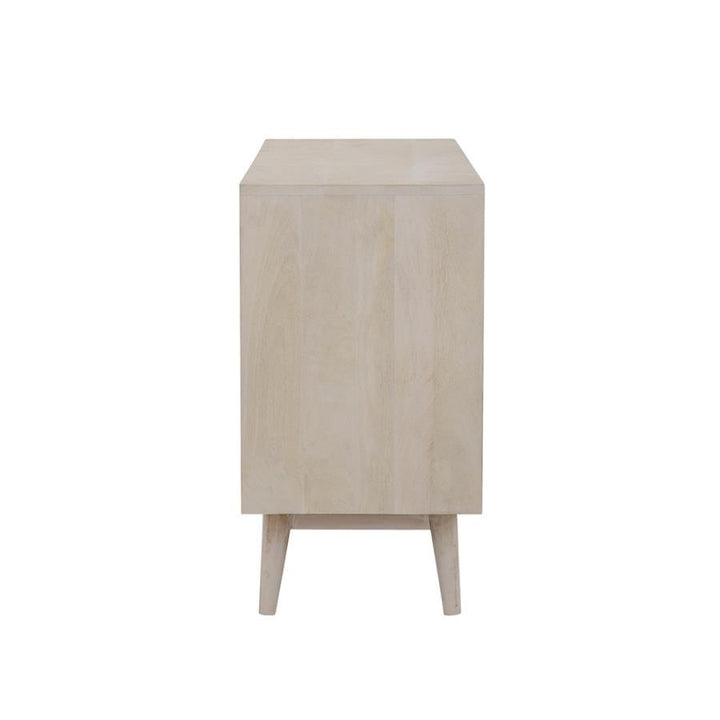 Ixora - 2 Door Wood Accent Cabinet - White Washed And Black Accent Cabinet modern furniture Contempo Furniture