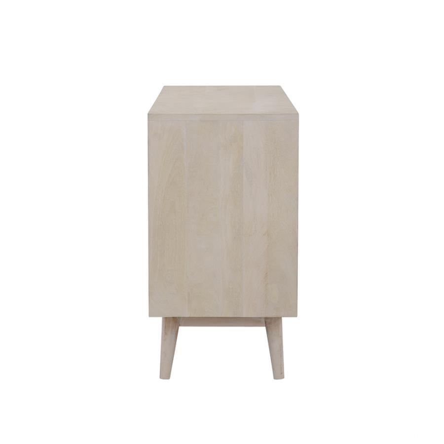 Ixora - 2 Door Wood Accent Cabinet - White Washed And Black Accent Cabinet modern furniture Contempo Furniture