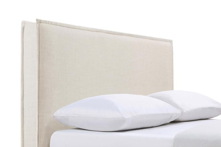 Izzy - Upholstered King Panel Headboard - Sand Upholstered HeadBoard modern furniture Contempo Furniture