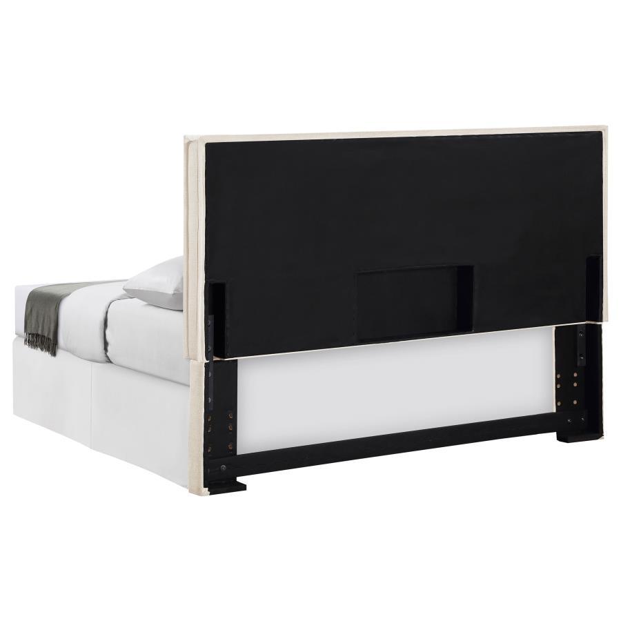 Izzy - Upholstered King Panel Headboard - Sand Upholstered HeadBoard modern furniture Contempo Furniture
