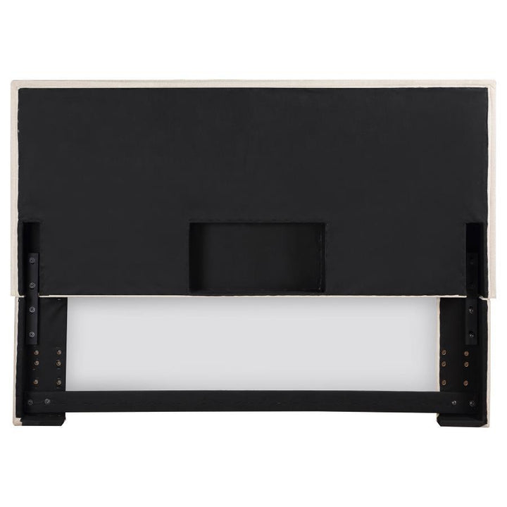 Izzy - Upholstered King Panel Headboard - Sand Upholstered HeadBoard modern furniture Contempo Furniture