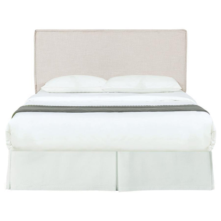 Izzy - Upholstered King Panel Headboard - Sand Upholstered HeadBoard modern furniture Contempo Furniture