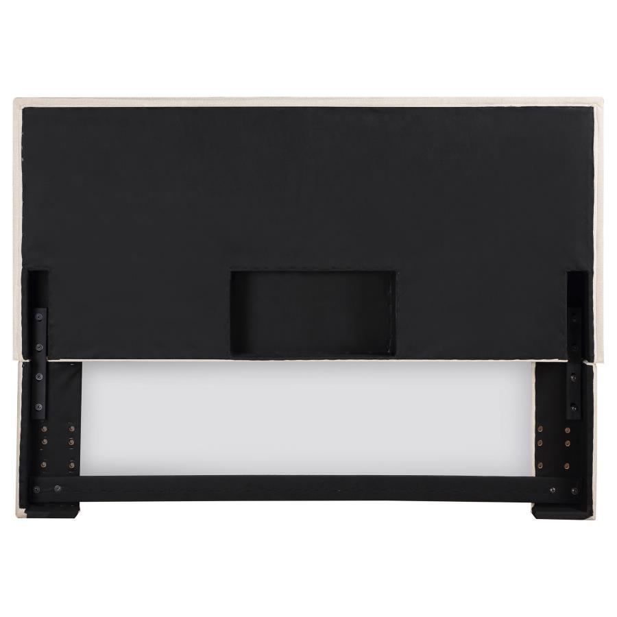 Izzy - Upholstered Queen / Full Panel Headboard - Sand Upholstered HeadBoard modern furniture Contempo Furniture