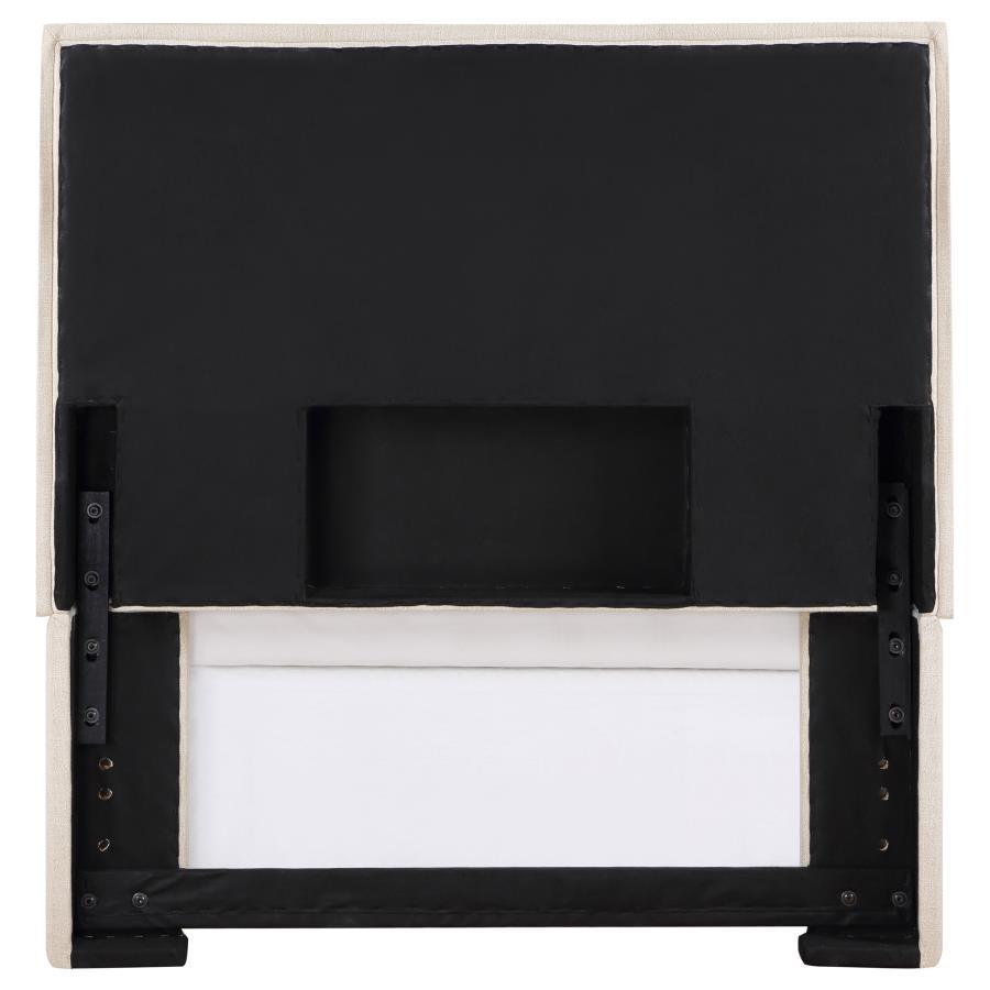 Izzy - Upholstered Twin Panel Headboard - Sand Upholstered HeadBoard modern furniture Contempo Furniture
