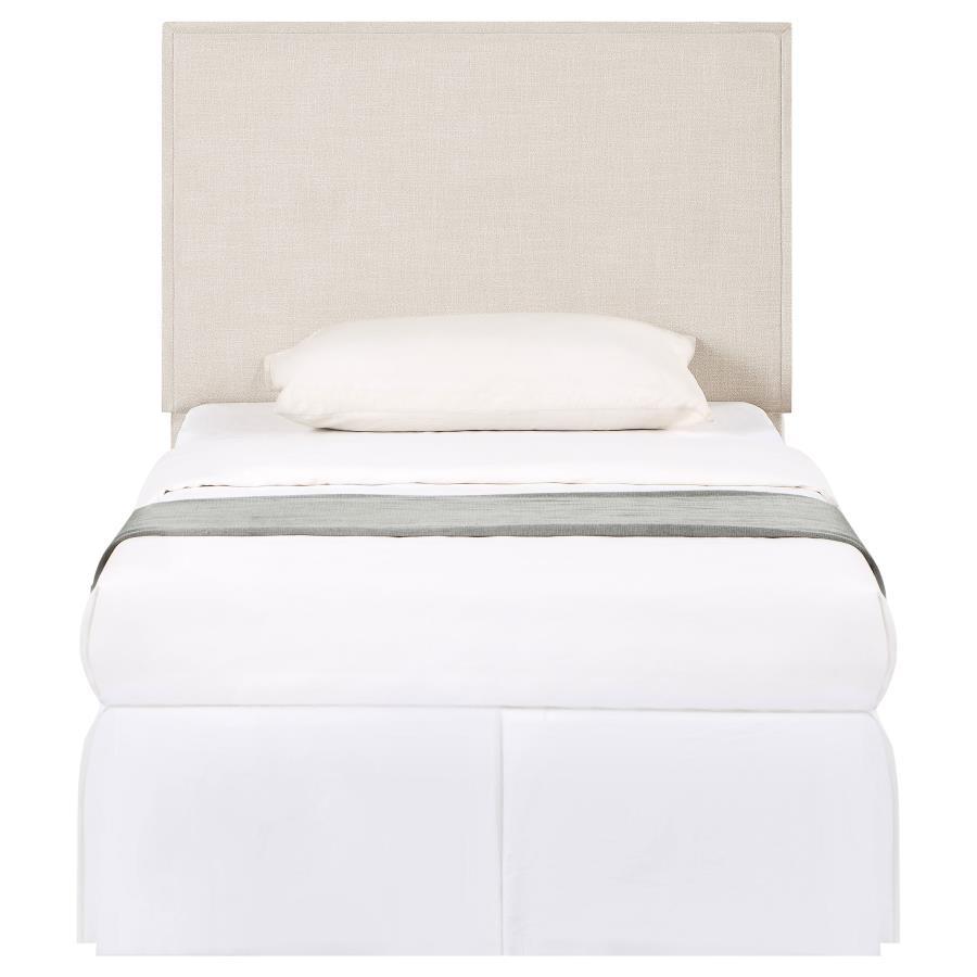 Izzy - Upholstered Twin Panel Headboard - Sand Upholstered HeadBoard modern furniture Contempo Furniture