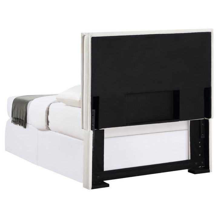 Izzy - Upholstered Twin Panel Headboard - Sand Upholstered HeadBoard modern furniture Contempo Furniture