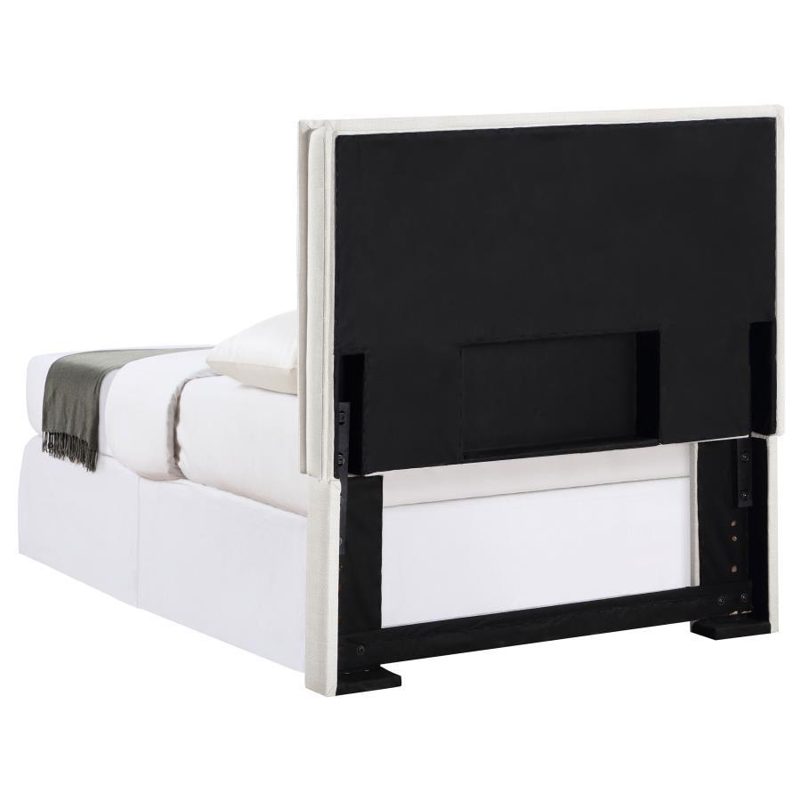 Izzy - Upholstered Twin Panel Headboard - Sand Upholstered HeadBoard modern furniture Contempo Furniture
