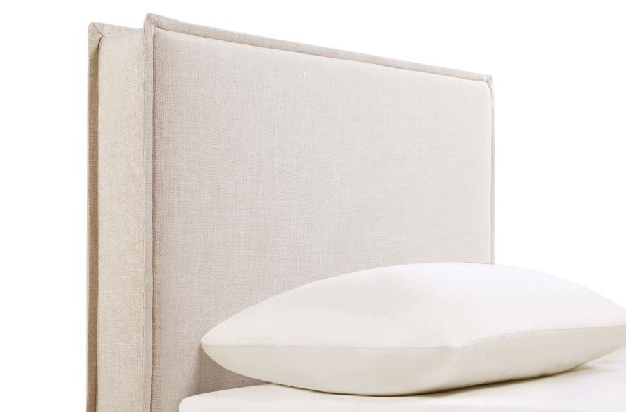 Izzy - Upholstered Twin Panel Headboard - Sand Upholstered HeadBoard modern furniture Contempo Furniture