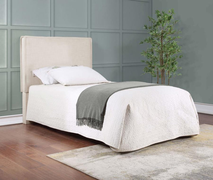 Izzy - Upholstered Twin Panel Headboard - Sand Upholstered HeadBoard modern furniture Contempo Furniture